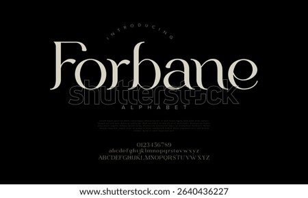 Elegant serif font featuring graceful curves and high contrast, ideal for editorial use, logos, branding, and luxury packaging