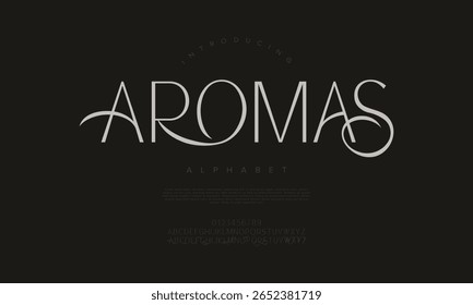 Fonte serif elegante com curvas graciosas, perfeito para marcas, logotipos e empacotamento