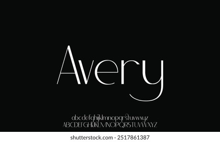 Elegant Serif Ligature Alphabet Font Typeface