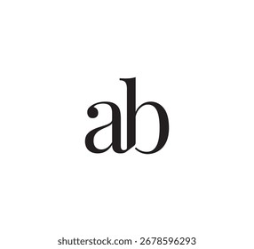 Elegant Serif Monogram Logo with Overlapping Initial Letters – Vintage and Modern Branding Design ab