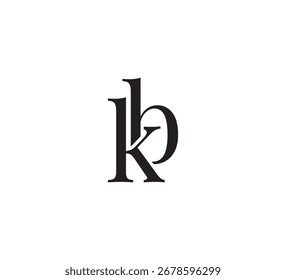 Elegant Serif Monogram Logo with Overlapping Initial Letters – Vintage and Modern Branding Design kb