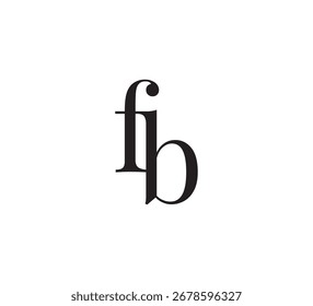 Elegant Serif Monogram Logo with Overlapping Initial Letters – Vintage and Modern Branding Design fb