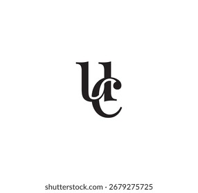 Elegantes Serif-Monogramm-Logo mit überlappenden Anfangsbuchstaben - Vintage und modernes Branding-Design