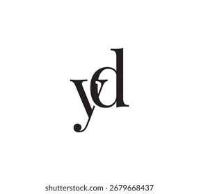 Elegant Serif Monogram Logo with Overlapping Initial Letters – Vintage and Modern Branding Design yd
