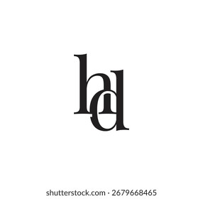 Elegant Serif Monogram Logo with Overlapping Initial Letters – Vintage and Modern Branding Design hd