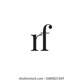Elegant Serif Monogram Logo with Overlapping Initial Letters – Vintage and Modern Branding Design nf