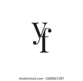 Elegant Serif Monogram Logo with Overlapping Initial Letters – Vintage and Modern Branding Design yf