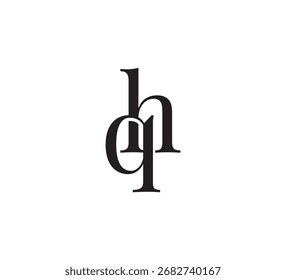 Elegant Serif Monogram Logo with Overlapping Initial Letters – Vintage and Modern Branding Design qh