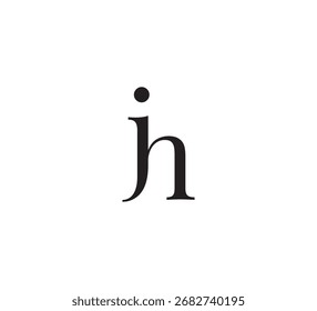 Elegant Serif Monogram Logo with Overlapping Initial Letters – Vintage and Modern Branding Design jh