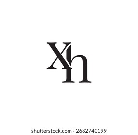 Elegant Serif Monogram Logo with Overlapping Initial Letters – Vintage and Modern Branding Design xh