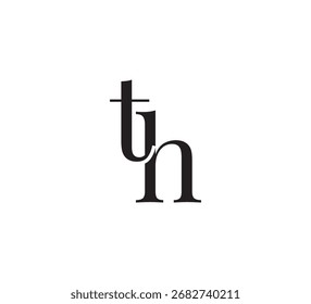 Elegantes Serif-Monogramm-Logo mit überlappenden Anfangsbuchstaben - Vintage und modernes Branding-Design th