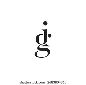 Elegantes Serif-Monogramm-Logo mit überlappenden Anfangsbuchstaben - Vintage und modernes Branding Design gi