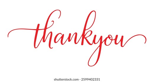 Elegant serif "Thankyou" . Ideal for elegant typography in wedding cards	
