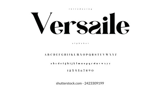 Elegant serif typeface combined with a classy and modern style
