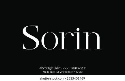 Elegant serif typeface combined with a classy and modern style