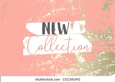 Elegant set of chic trendy coral marble gold luxury textures. Beautiful backgrounds for advertising, poster, invitations, wallpaper, textile, typography. Living coral