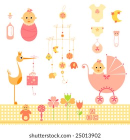 Elegant set of newborn elements.