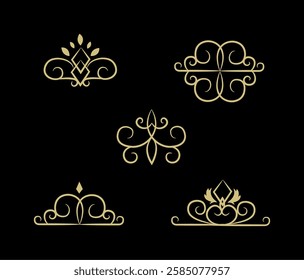Elegant set of vintage ornaments