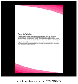 Elegant Shades Of Pink Letterhead Design Template