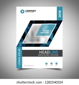 Elegant Shape Blue Brochure Template
