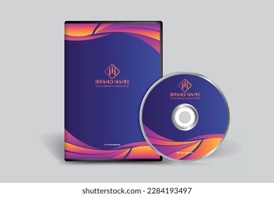 Plantilla de cubierta de DVD de forma elegante
