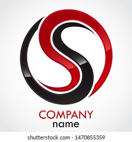 elegant shape glossy circle logo