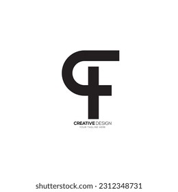 Elegante letra de forma logo Monograma creativo CF. Logo de C. Logo de F. Logo de FC