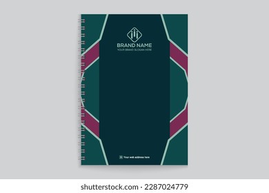 Plantilla de cubierta elegante para bloc de notas
