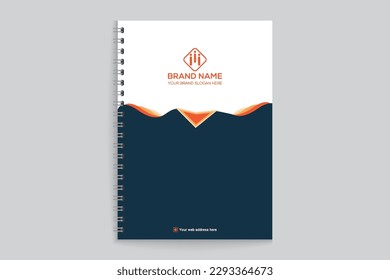 Elegant shape notebook cover template