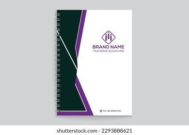 Plantilla de cubierta elegante para bloc de notas