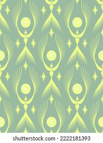 Elegant Shape Raven Illustration, Animal skin feathers, Birds, simple design tail, world planets soft lines, with color sets: Cyan Blue, Black and white, Cream, Azure Blue, Viridian, backgrounds 
