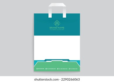 Elegant shape shopping bag template