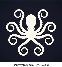 elegant shape stylized octopus logo