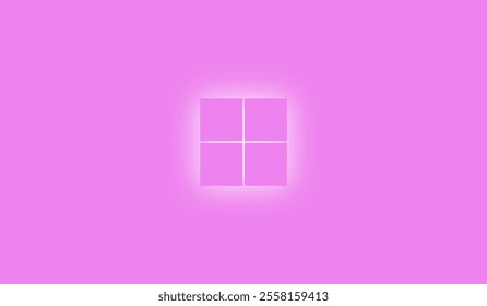 The elegant shape with windows logo glass effect beautiful glowing background, wallpaper. 