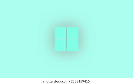 The elegant shape with windows logo glass effect beautiful glowing background, wallpaper. 