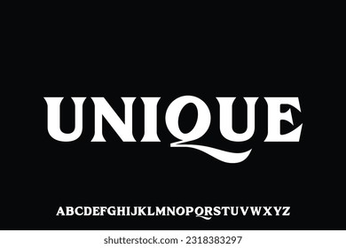 Elegant sharp edge serif font vector design, suitable for logo, headline, poster and many more