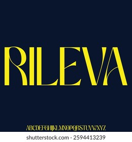 Elegant sharp serif alphabet display font vector with swoosh alternate. Unique font