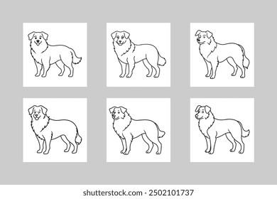 Elegant Shepherd Line Art Vector Illustration. Single Line Design.