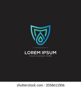 diseño de iconos modernos diseño de iconos gotas de escudo elegante plantilla vectorial
