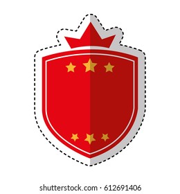 elegant shield frame icon