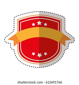 elegant shield frame icon