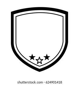 elegant shield frame icon