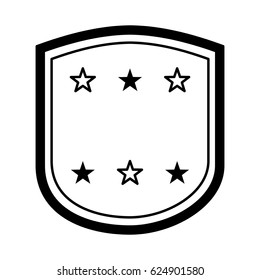 elegant shield frame icon