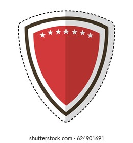 elegant shield frame icon