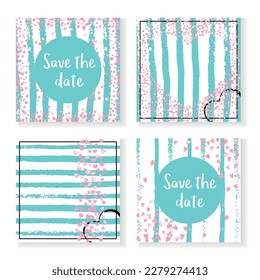 Elegant Shimmer. Stripe Rain Offer. Save Date Brochure Set. Mint Branding Illustration. White Concept. Pink Stylish Textile. Turquoise Grunge Cover. Stripe Elegant Shimmer