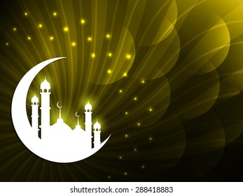 Elegant shiny background design for Islamic festivals Ramadan and Eid.