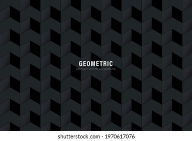 Elegant shiny black business abstract background. Modern geometric design. Minimal concept vector illustration. Suit for business, posters, website, banner, covers