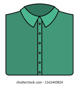 elegant shirt folded masculine icon