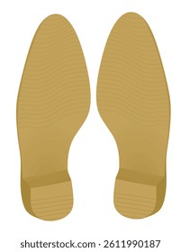 Elegant shoe footprint. vector illustration
