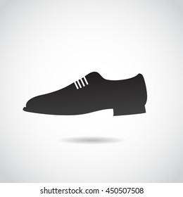 Elegant shoe icon isolated on white background. Vector art.